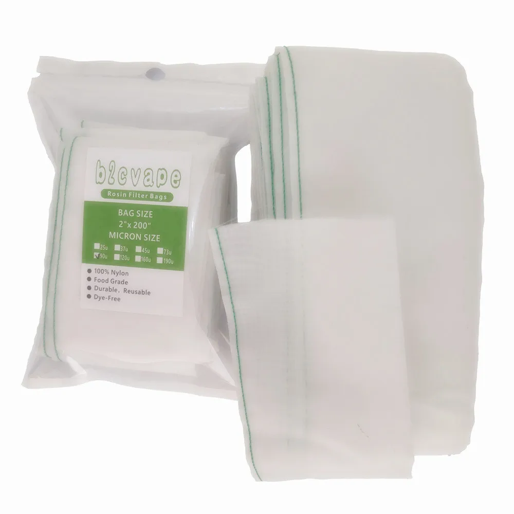 2*200 Inch Rosin Press Filter Bags 100% Food Grade nylon mesh filter tubes  perfect for bottle tech lessen waste cutting bags