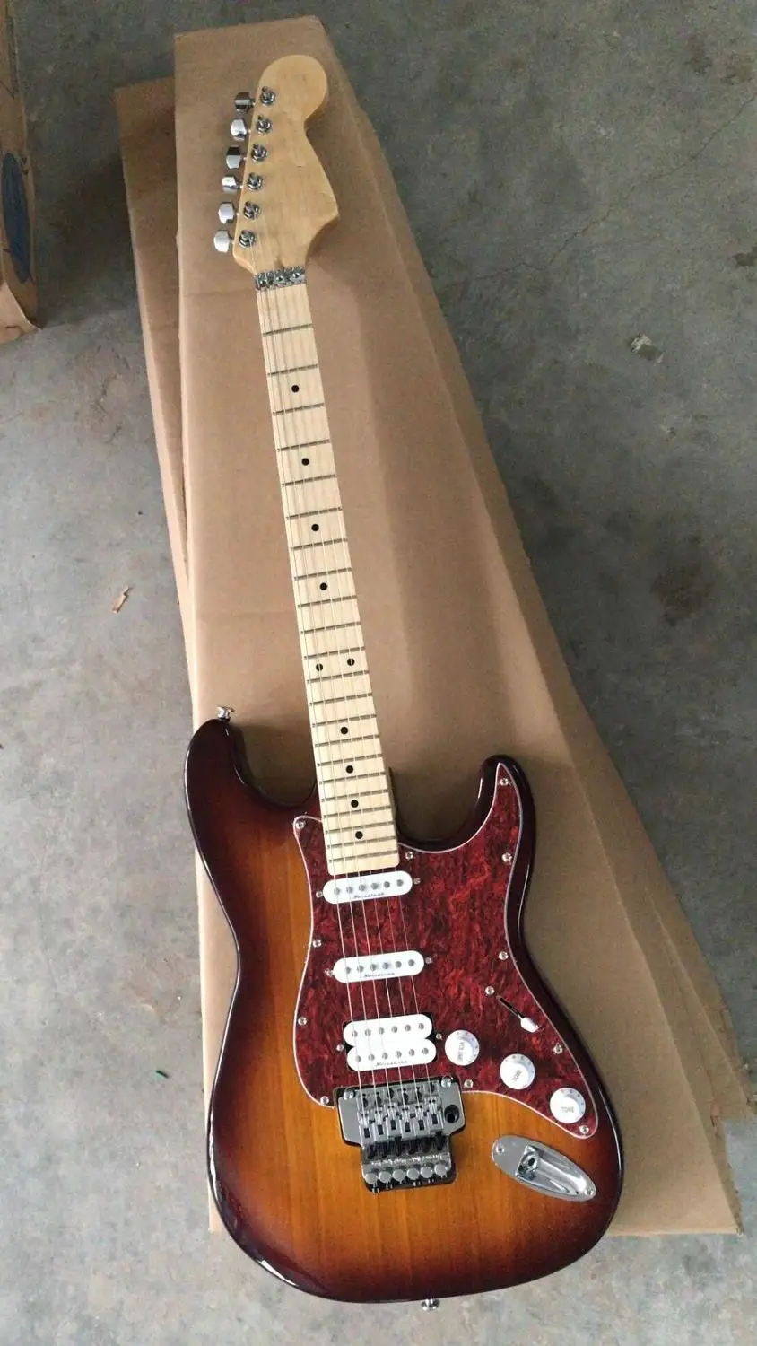 Оптовая продажа модель электрической гитары STR с системой floyd rose tremolo в sunburst 171123 |