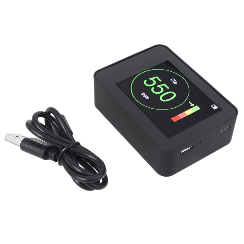 

Air CO2 Monitor Carbon Dioxide 400~5000 PPM Air Quality Detector Rechargeable