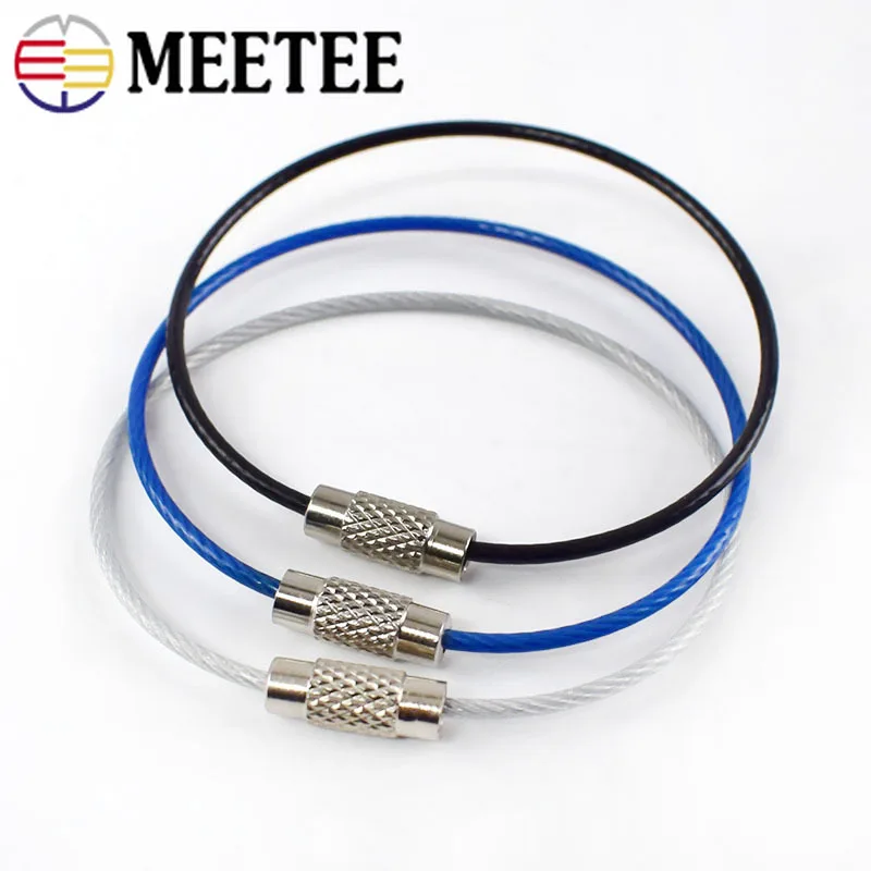 Meetee 20/50pcs 15cm Color Stainless Steel O Ring Key Buckle Traveler Keychain Tag Hang Buckles DIY Pendant Hook Accessories | Дом и сад