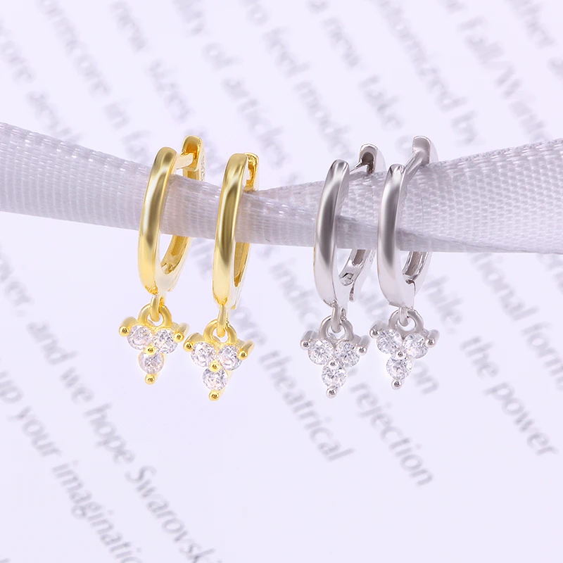 Женские круглые серьги-кольца ROXI из серебра 925 пробы с фианитами модные ювелирные