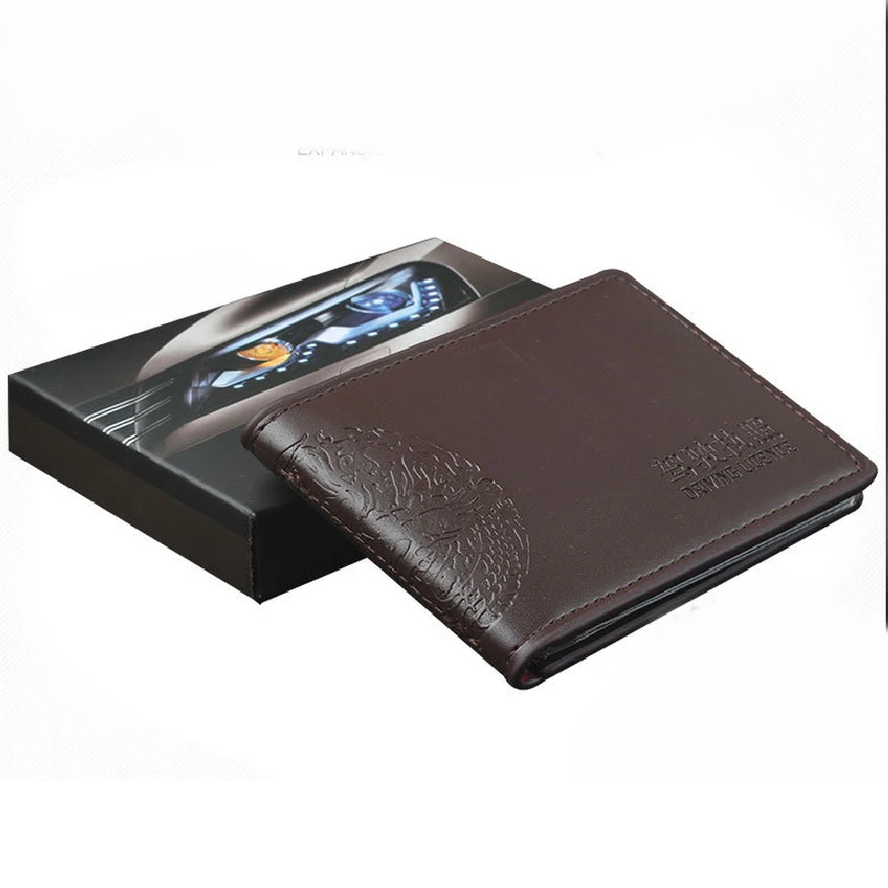 Ультратонкий чехол для водительского удостоверения однотонный из искусственной