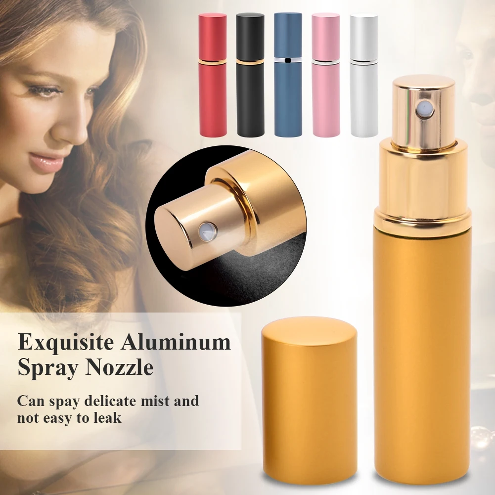 Флюоресцентный алюминиевый флакон 10 мл портативный дорожный распылитель