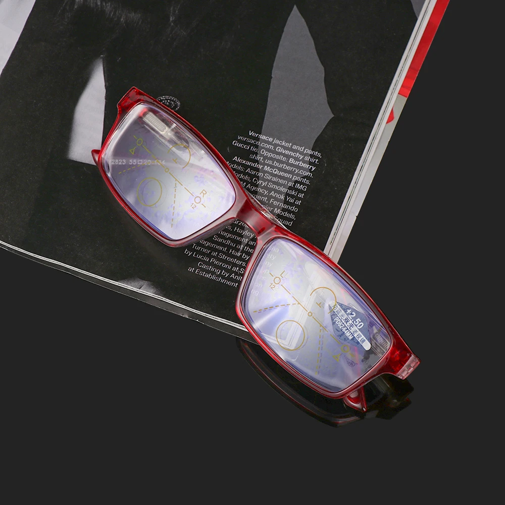 Новые унисекс прогрессивные Мультифокальные анти-голубые световые очки для