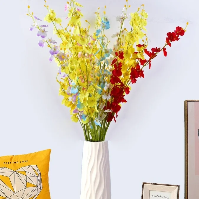 

Simulation Flower 5-claw Dancing Orchid Flower,100cm Long Green Plant,Hotel Room Hall,Home DecorationDIY Vase Flower Arrangement