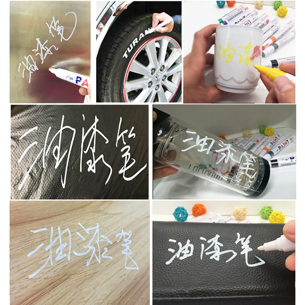 

12 Pcs Acrylic Paint Pen for Ceramic Painting Permanent Acrylic Marker 10ml Painting practice pens Painting pen set #2021