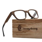 Оправа для очков с прозрачными линзами HDCRAFTER, прямоугольные женские и мужские очки для коррекции зрения при близорукости, из натурального дерева