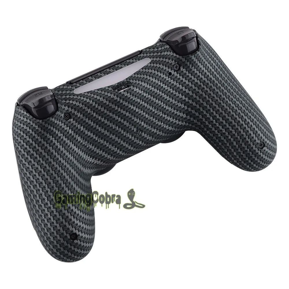 Черное серебристое Углеволокно мягкая сенсорная нижняя часть для PS4 Slim Pro контроллер JDM-040 JDM-050 JDM-055
