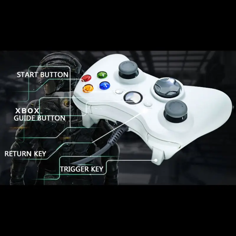 Беспроводной контроллер для X-box 360 2 4G компьютер с ПК-приемником беспроводной