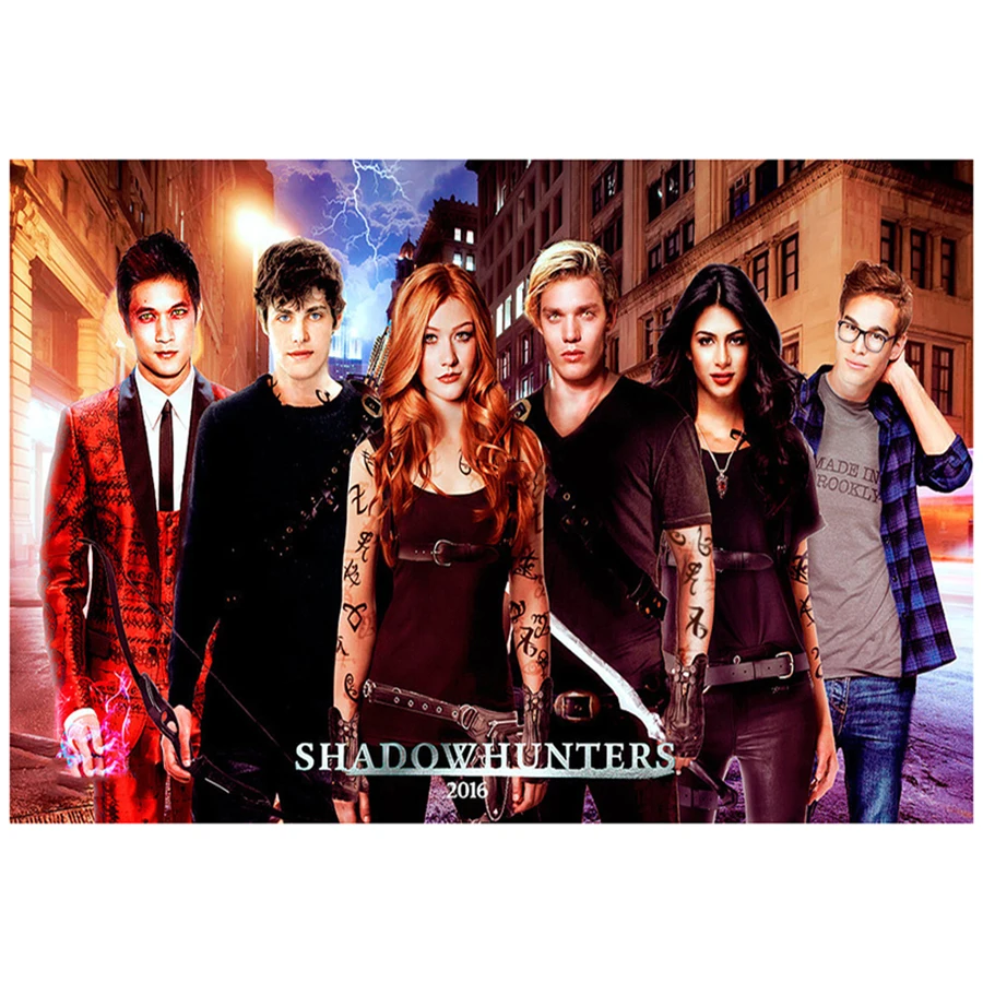 

Алмазная живопись, ТВ-постер, теневые whunters The Mortal Instruments 5D, сделай сам, полная мозаика, украшение для дома, ручная работа