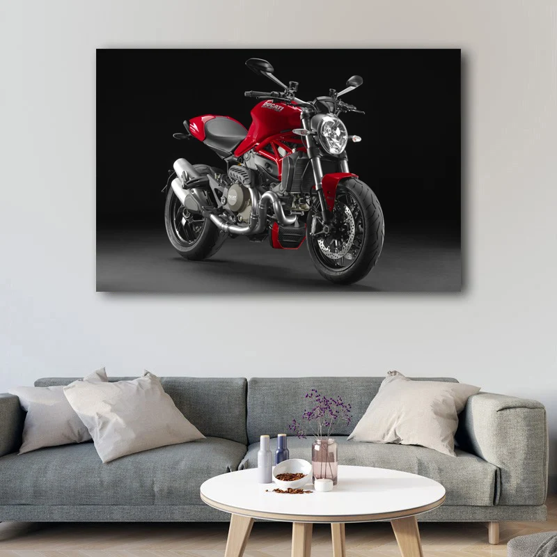 Картины в рамке Superbike Ducatis Monsters для декора комнаты художественный постер картина |