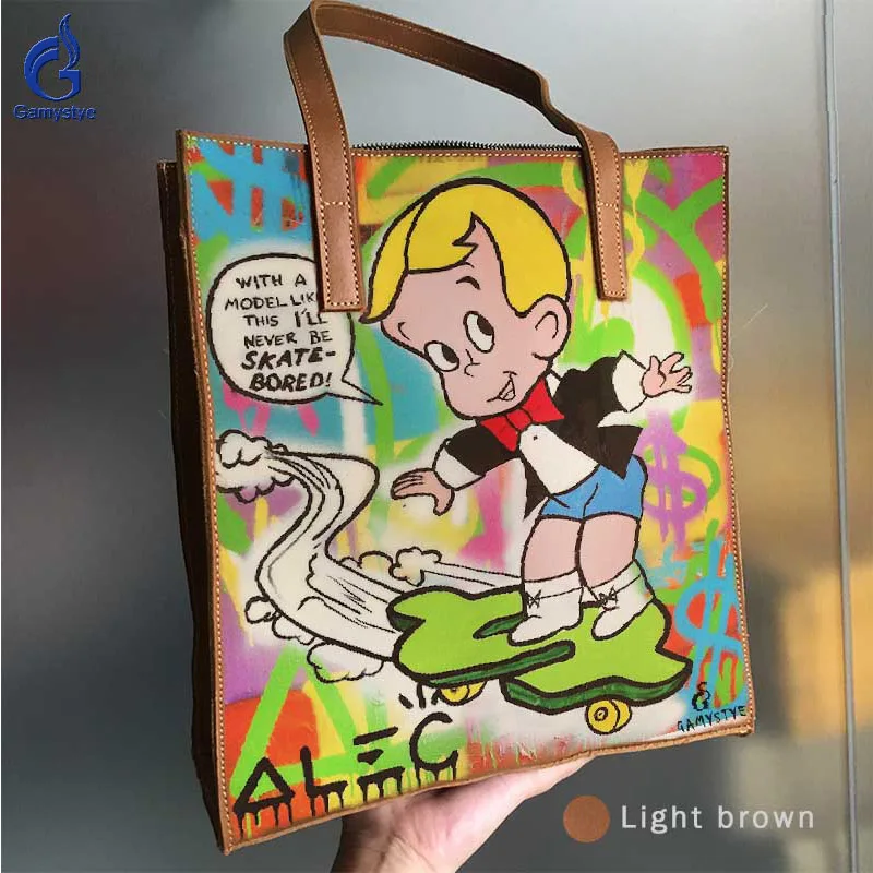 Сумка тоут из натуральной воловьей кожи детская Роскошная мягкая Сумочка ручной