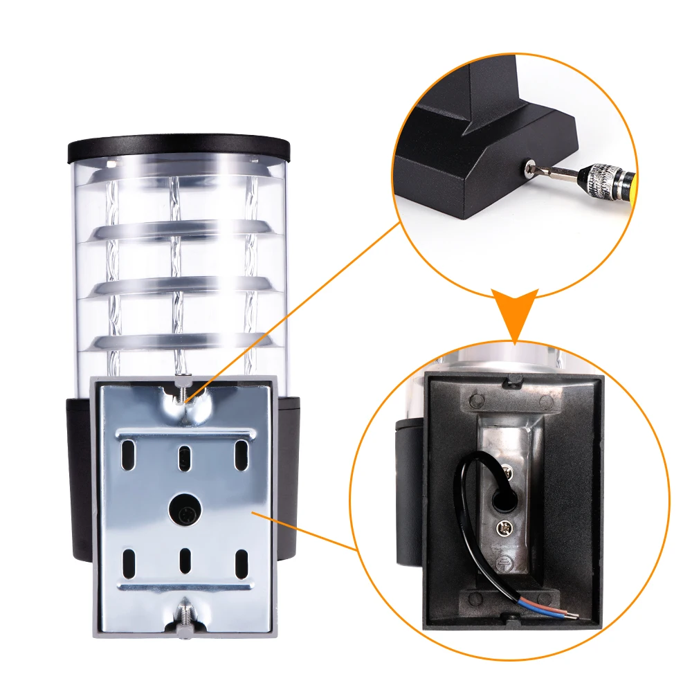 Садовый светильник с плоской крышкой и одной головкой уличная Водонепроницаемая