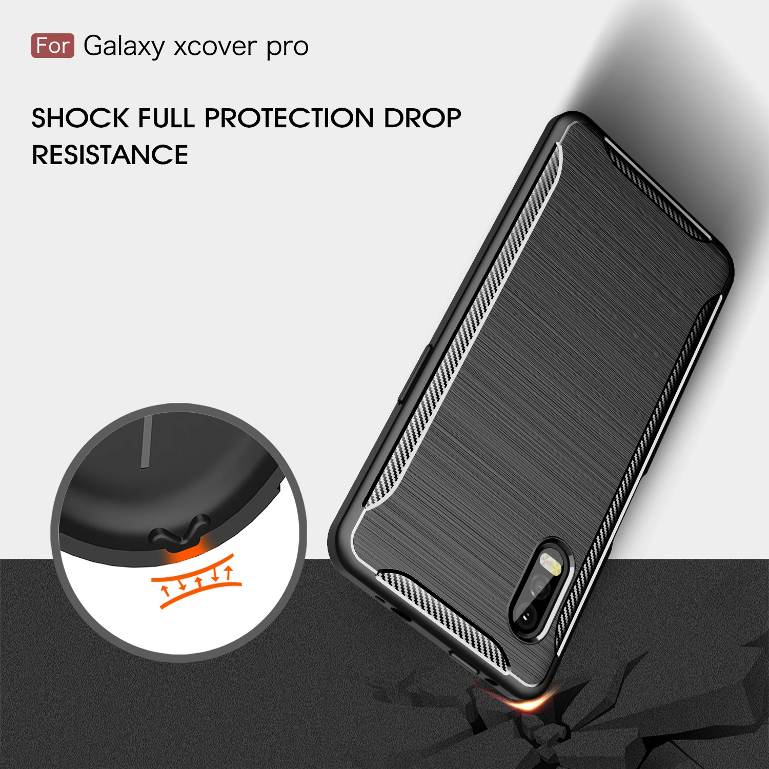 Новый чехол для телефона из углеродного волокна Samsung Galaxy Xcover Pro противоударный