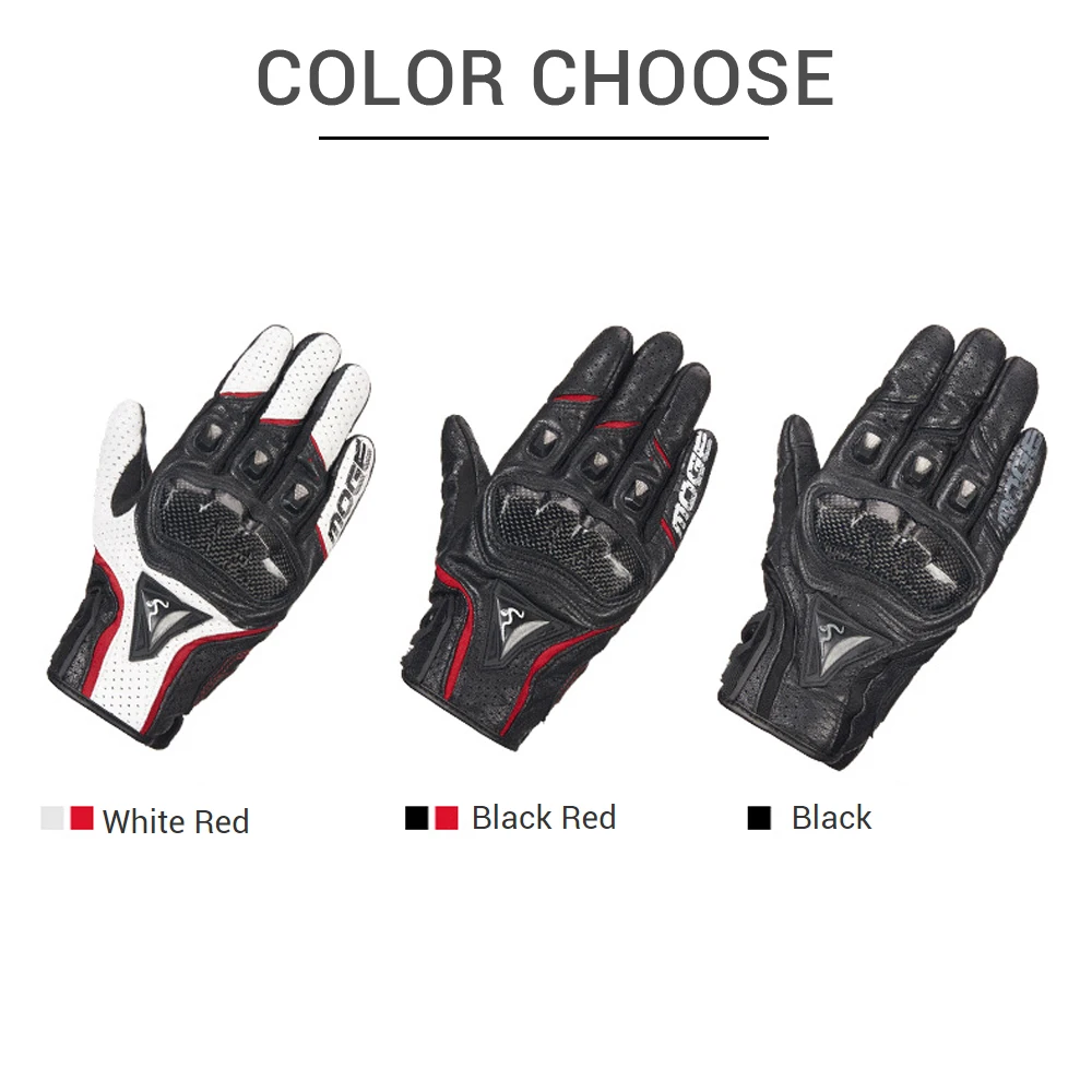 

MOGE Carbon Fiber Shell Motorcycle Accessories Guantes Moto Professional Anti-slip Full Finger Gloves Protective Guantes Moto