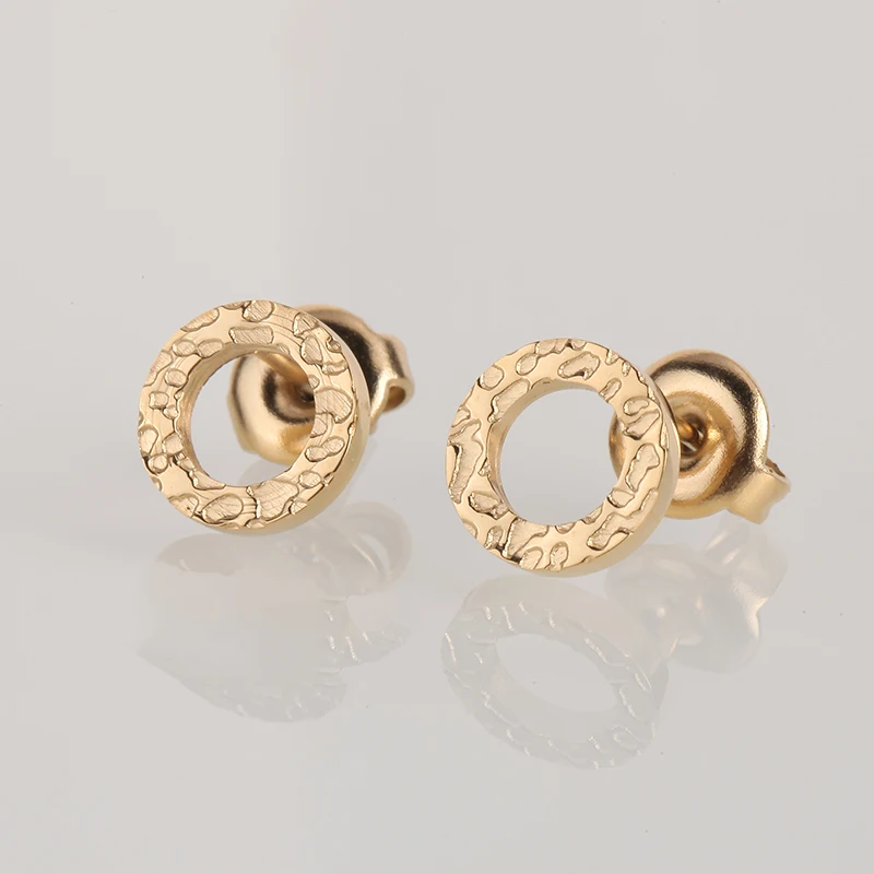 Женские круглые серьги из нержавеющей стали свадебные геометрические для