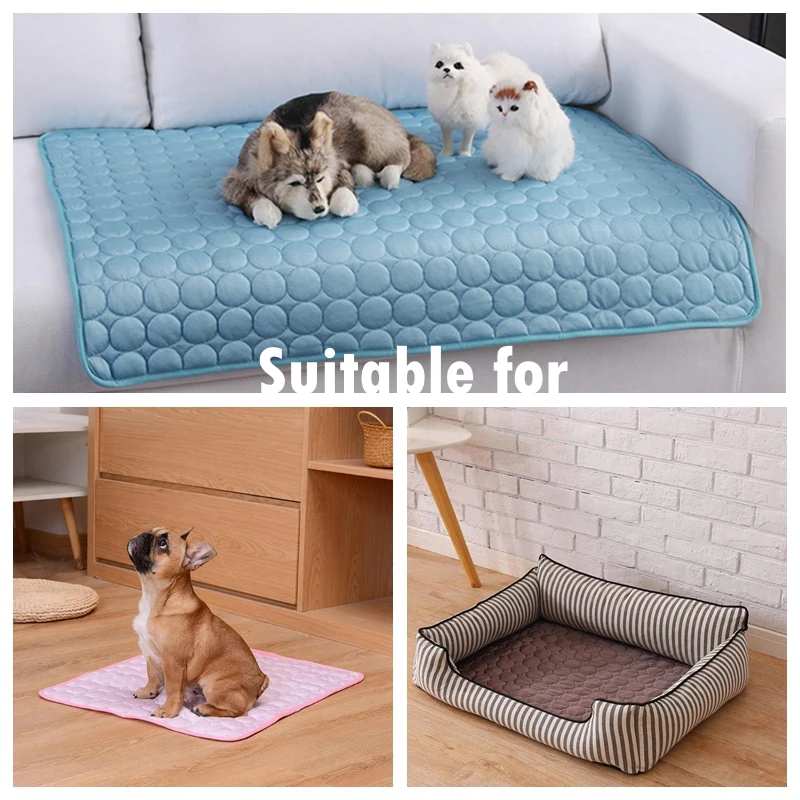 

Dog Mat Cooling Summer Pad Mat For Dogs Cat Blanket Sofa Breathable Pet Dog Bed Summer Washable For Small Medium Large Dogs Car