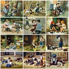 Алмазная живопись Huacan, мозаика для детей, портрет фермы, домашний декор, вышивка крестиком для детей и собак, настенные наклейки