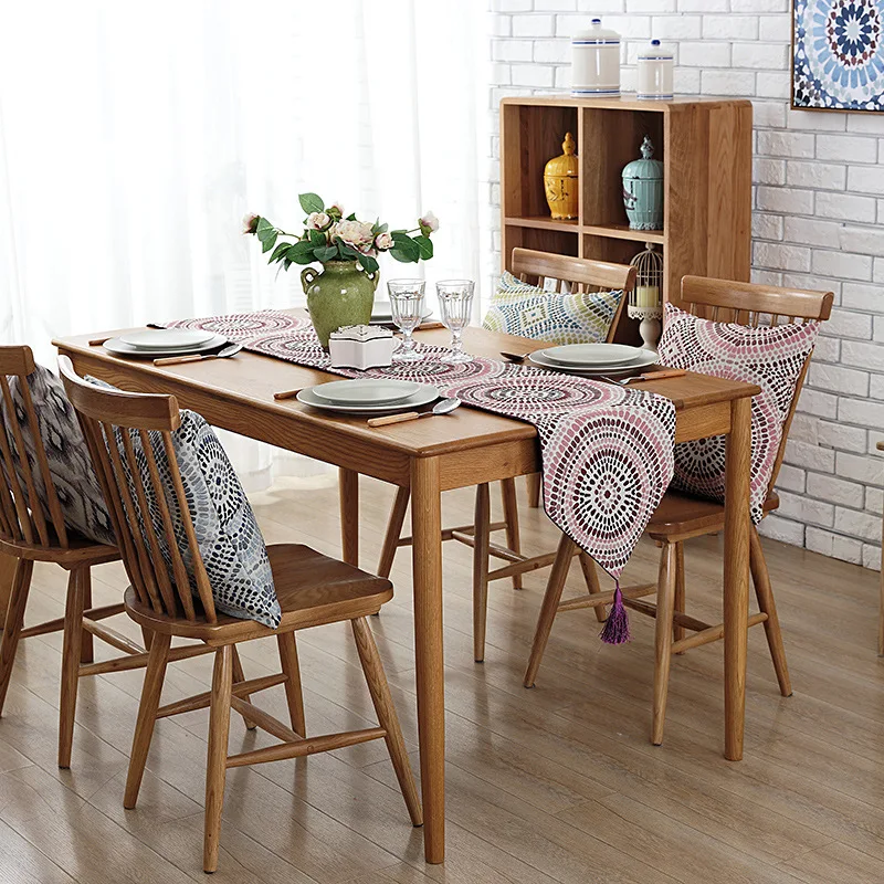 Настольная дорожка смесовая ткань на основе хлопка жаккард нордическая