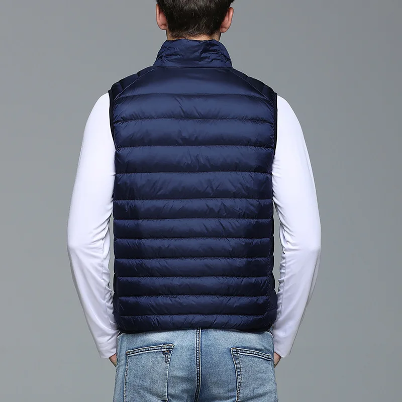 Jacket For Men Style White Duck Down Unisex Vest Gielt Casual Waistcoat Spring Autumn Light Down Jacket Male