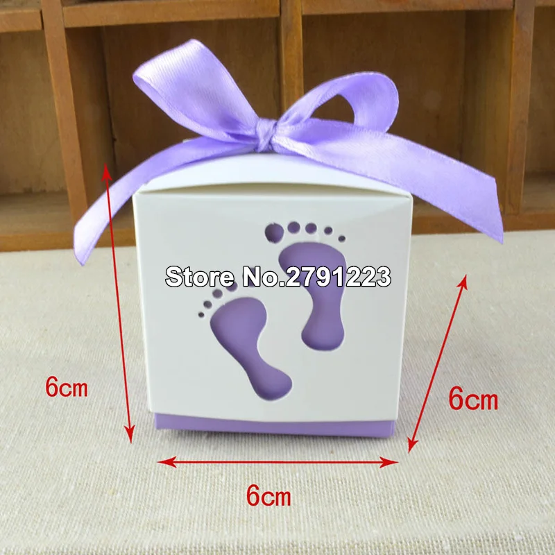25pcs/lot Wedding Candy Box feet Shape Party Baby Shower Favor Paper Gift Boxes | Дом и сад