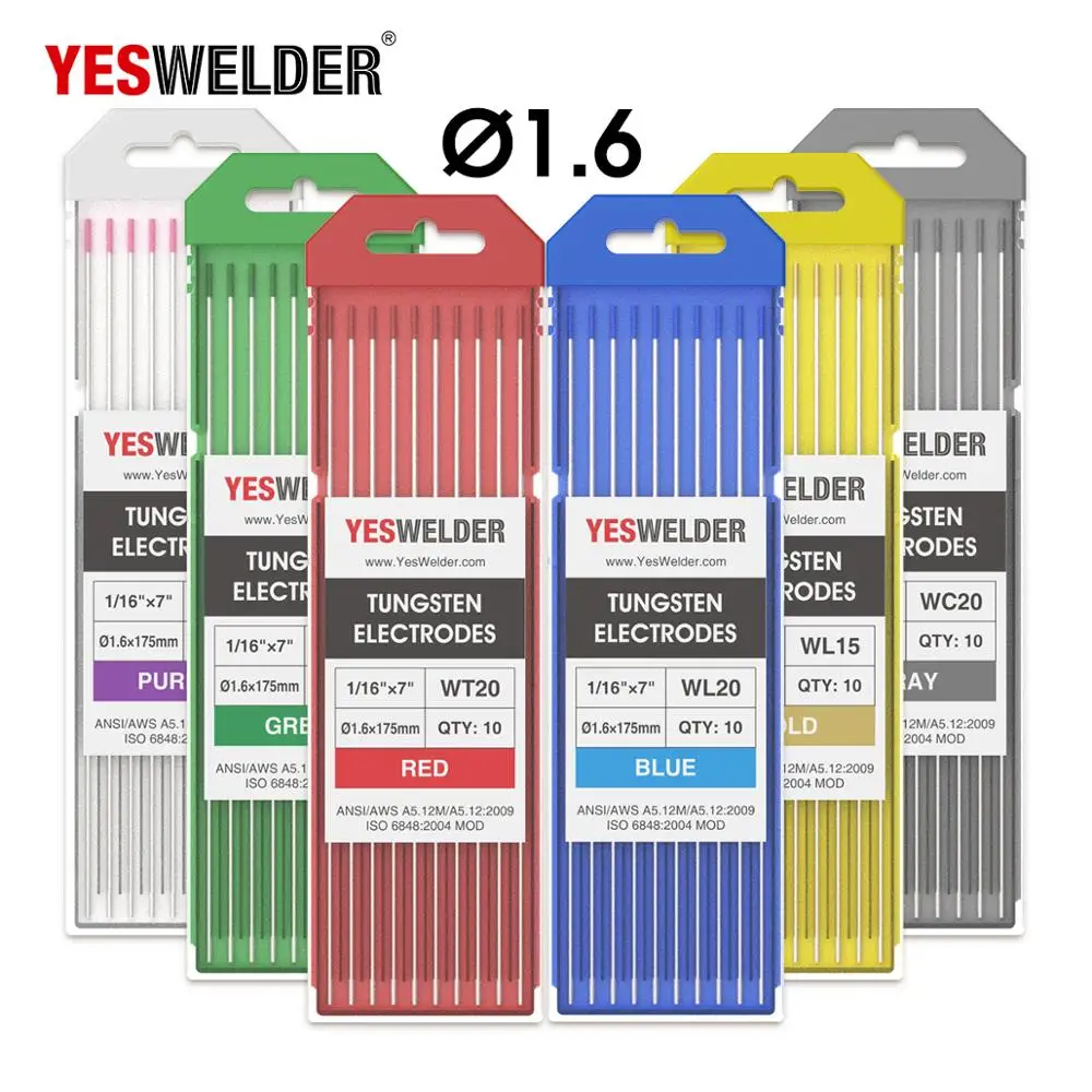 YESWELDER вольфрамовый электрод профессиональный TIG стержень 1 0 6 2 4 3 мм для