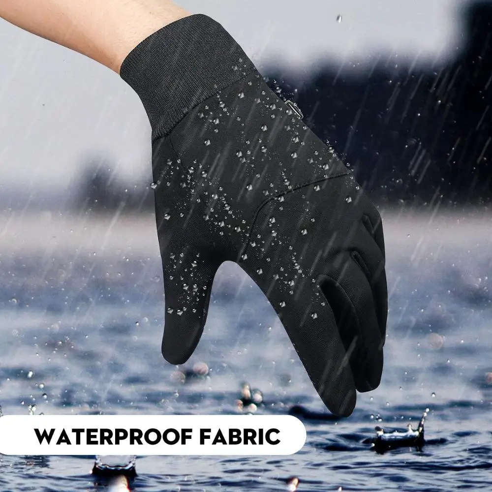 Водонепроницаемые Нескользящие велосипедные перчатки SKDK теплые для езды на