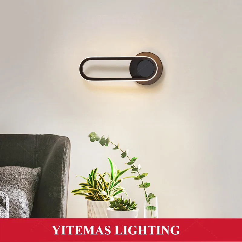 White Modern LED wall sconce light flexible black lamp adjustable mounted dimmable in bedroom reading room foyer | Лампы и освещение