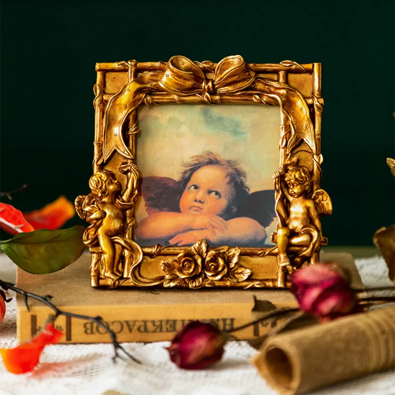 

Vintage Picture Photo Frame Holder Gifts Elegant Antique Personalized Photo Frame Poster Design Marco Fotos Home Decor DF50XK