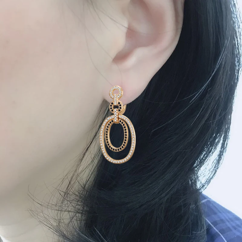 Женские Геометрические серьги MAIKALE круглые подвески золотистого цвета с