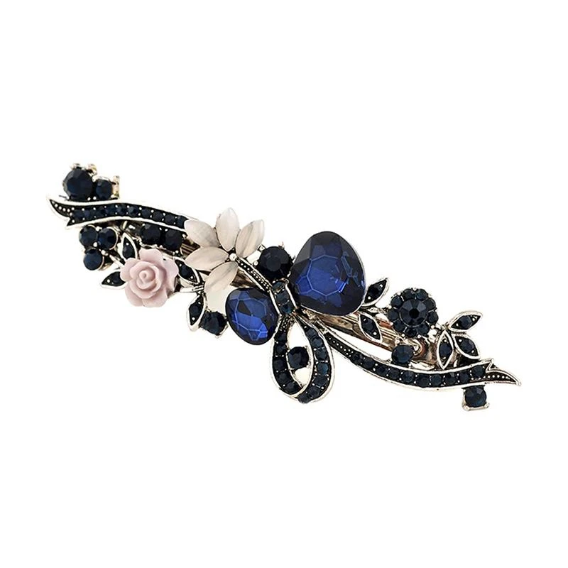 Royal Blue 01 Модная женская заколка для волос с кристаллами старинные цветок из горного хрусталя заколка для волос аксессуары для укладки волос - Цвет: Royal Blue 01