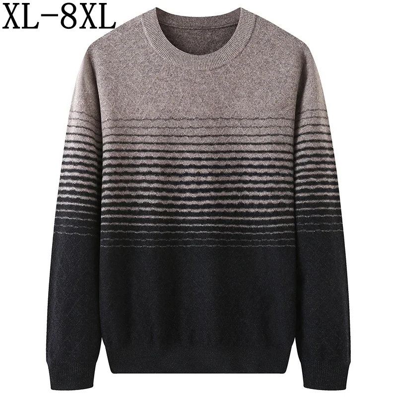 

Мужской свитер из 100% шерсти, размеры 8xl 7xl 6xl, новинка сезона осень-зима 2021, мягкие теплые мужские Рождественские свитера, толстые пуловеры вы...