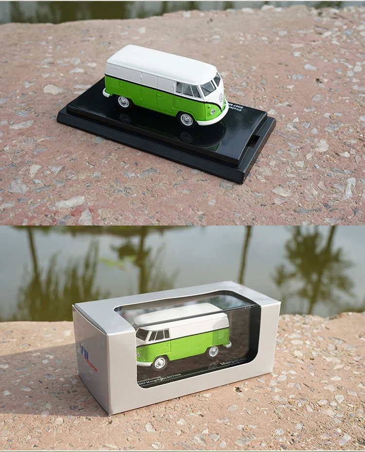 1: 64 VW фургон грузовой автобус T1 литая модель автомобиля игрушки Металлическая Модель автомобиля оригинальная коробка