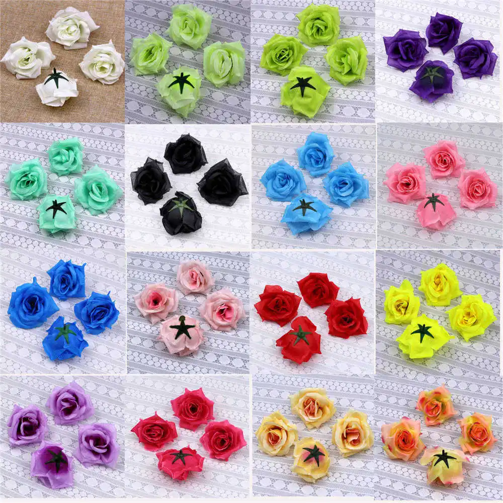 Искусственные цветы искусственные шелковые розы 10 шт. 8 см цветочные композиции