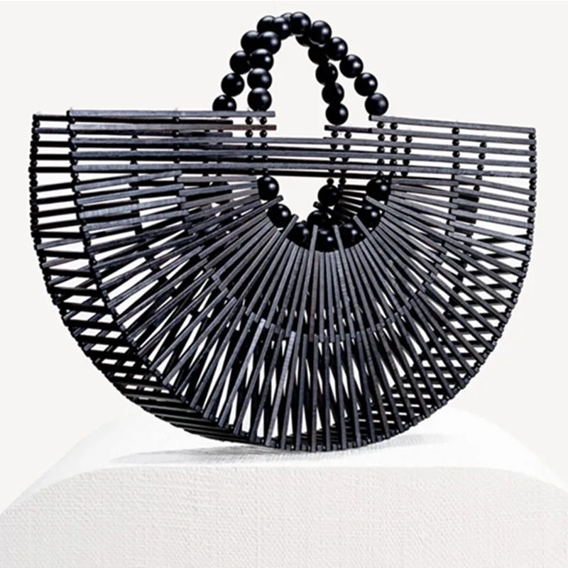 

2021 New Trendy Straw Woven Bag Designer Brand Handbags Fashion Portable Saddle Bag Woven Luxury Hand Bag Bamboo Woven