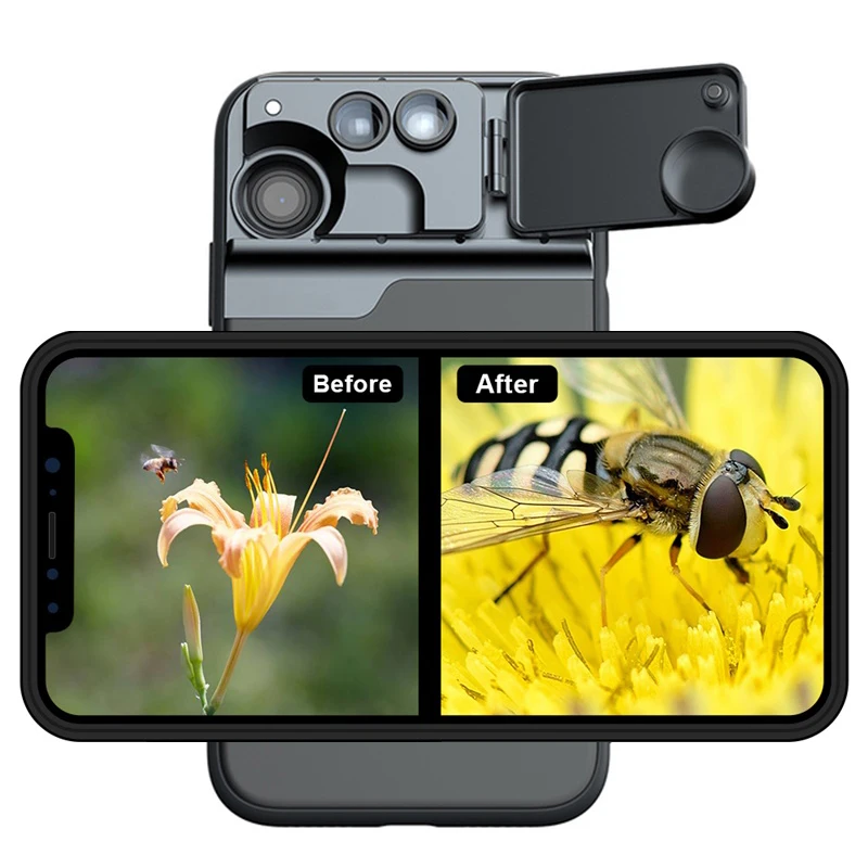 Высококачественные объективы для телефона 5 в 1 макросъемки 2X телеобъектив рыбий