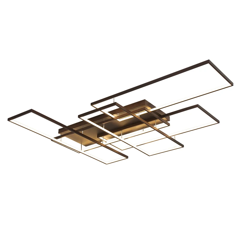 

NEO Gleam DIY Coffee White Finish Rectangle Modern Led Ceiling Lights For Living Room Bedroom Study Room Ceiling Lamp Fixtures
