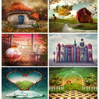shengyongbao art fabric dream forest castle fairy tale children photography backdrops photo background studio props 21405fmx 01