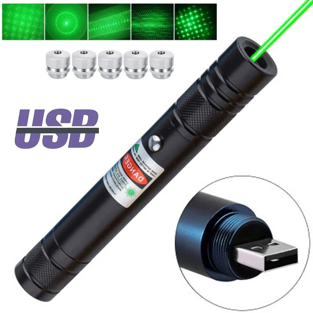 

High-Power Green Laser Pointer USB Charging 306 Laser Pointer 5mw Adjustable Focus Ultra Far Radiation Laser Burning Laser