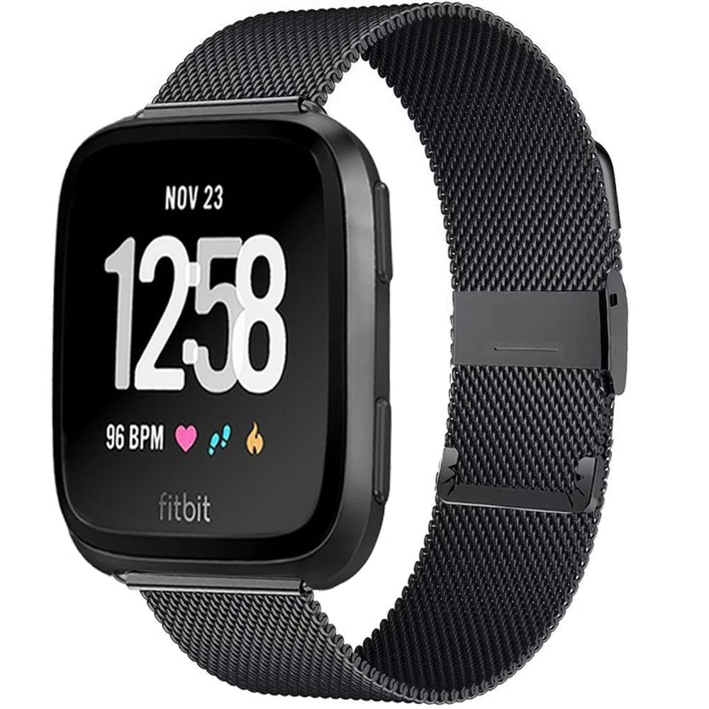 Миланская петля ремешок для Fitbit Versa/Lite/Versa2 Смарт часы замена из нержавеющей стали