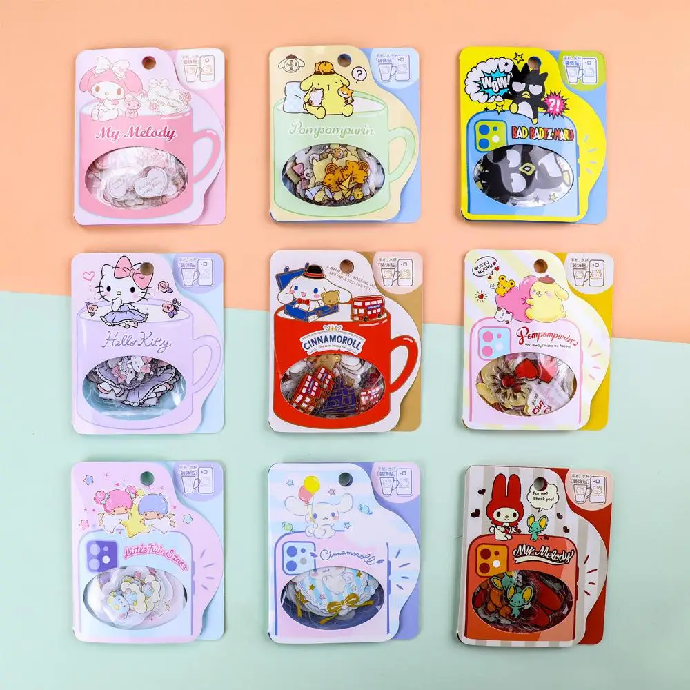 

Kawaii My Melody Cinnamoroll Kittys Sanrio плюшевый мультяшный милый водонепроницаемый ПВХ декоративный ручной аккаунт стикер сумка игрушки для подарка
