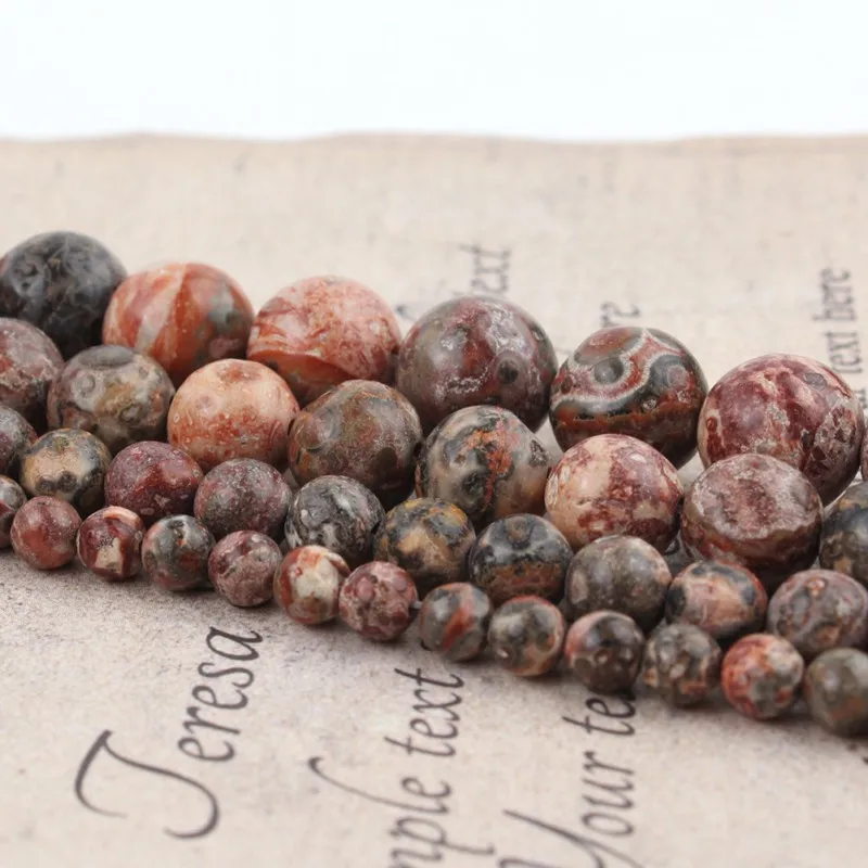 

Бусины круглые из натурального леопардового камня, 15 дюймов, 4/6/8/10 мм