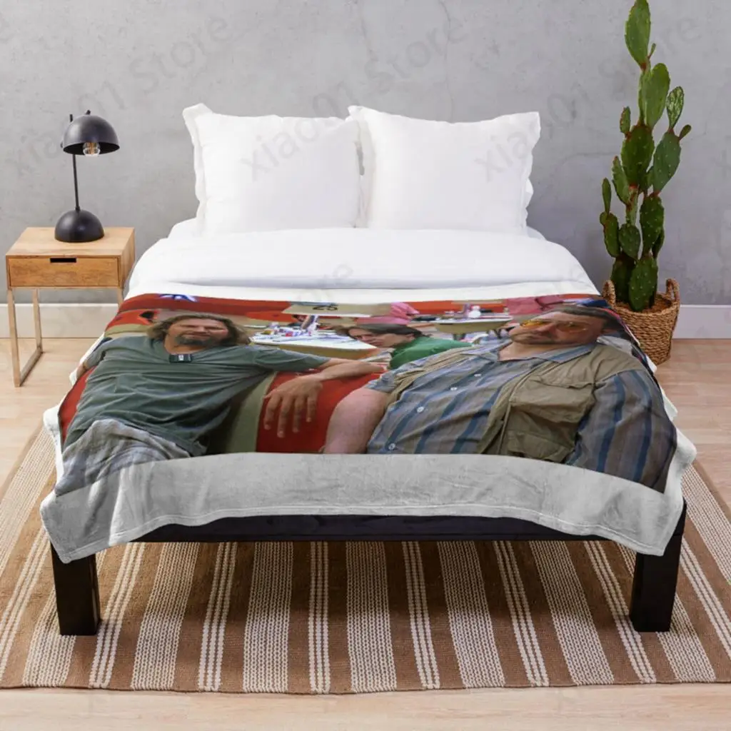 The Dude - Big Lebowski Movie Throw Blanket Sherpa Bedspread Blanket Picnic soft Blankets