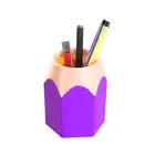 Мини-держатель для ручек в форме карандаша, креативный Настольный карандаш и линейка для детей, коробка для хранения канцелярских принадлежностей, пластиковая коробка для кистей для макияжа
