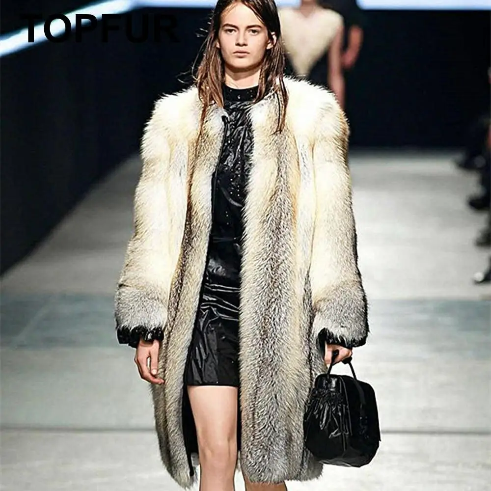 TOPFUR 2020 новые модные пальто из натурального Лисьего меха для женщин зимнее с мехом