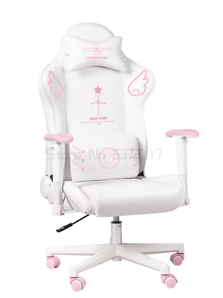 

E-sports Chair Pink Girl's computer chair home comfortable, sedentary anchor live broadcast chair