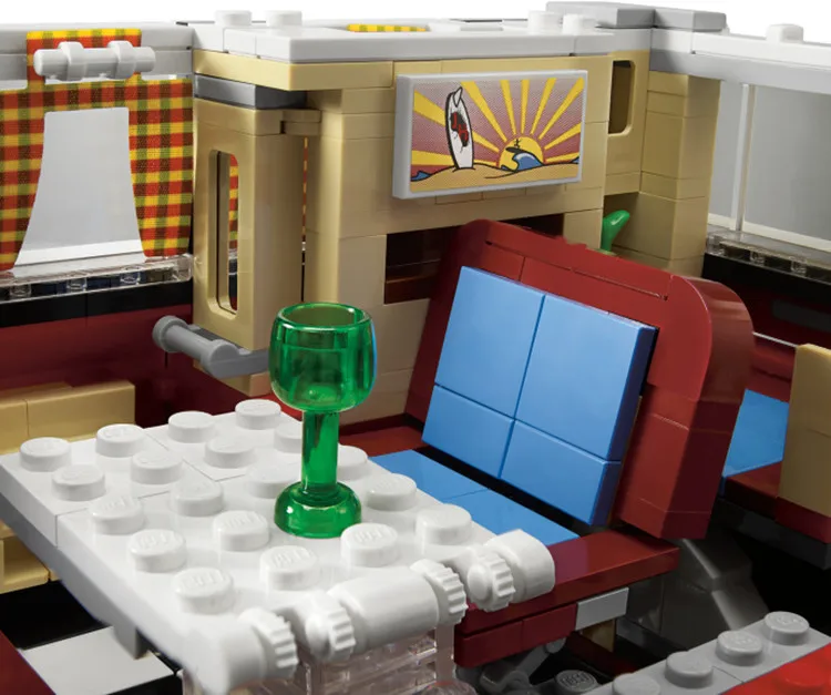21001 1342 шт. Creator Ideas Technic Street T1 Camper Van строительные блоки кирпичи детские игрушки Рождественский подарок 10220