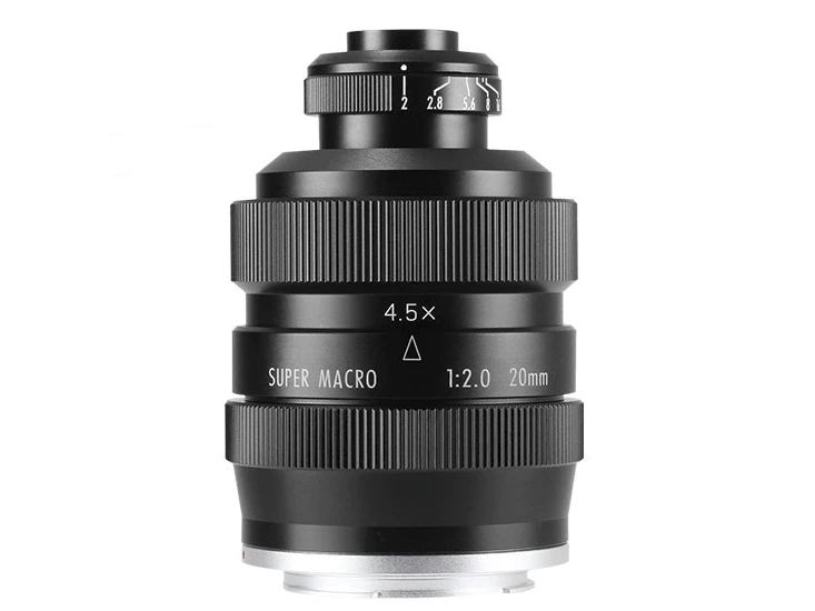 Супер макро объектив Zhongyi Mitakon 20 мм f/2 4.5X Для беззеркальных камер Sony E FE / Fujifilm X XF Micro
