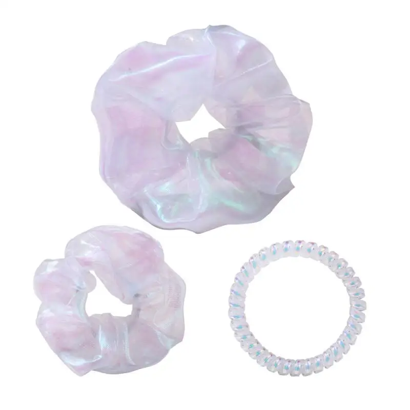 

Korean Shiny Fairy Scrunchies Hair Rope Women Elastic Hair Bands Fashion Rubber Band Bracelet Accessories Tie Hair Headdress