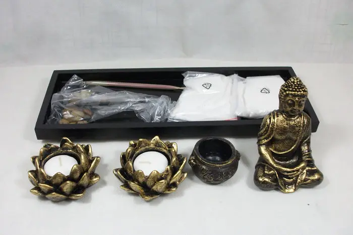 

Buddha Chinese Zen Buddha Incense Censer Candlestick Ornaments Buddha Candlestick Religious Candle Holder